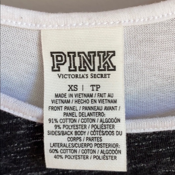 Victoria Secret Pink Floral Trim Tank Top SZ XS - Picture 5 of 5